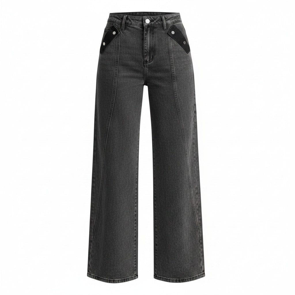 Black Straight Leg Jeans