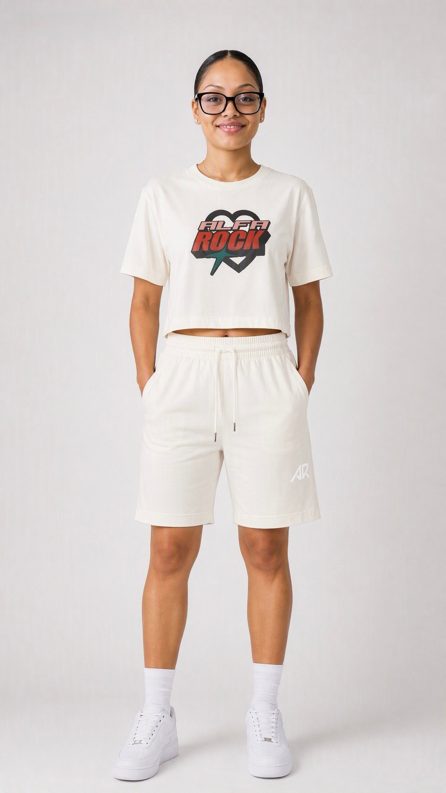 Heartstopper Crop Tee in Cream