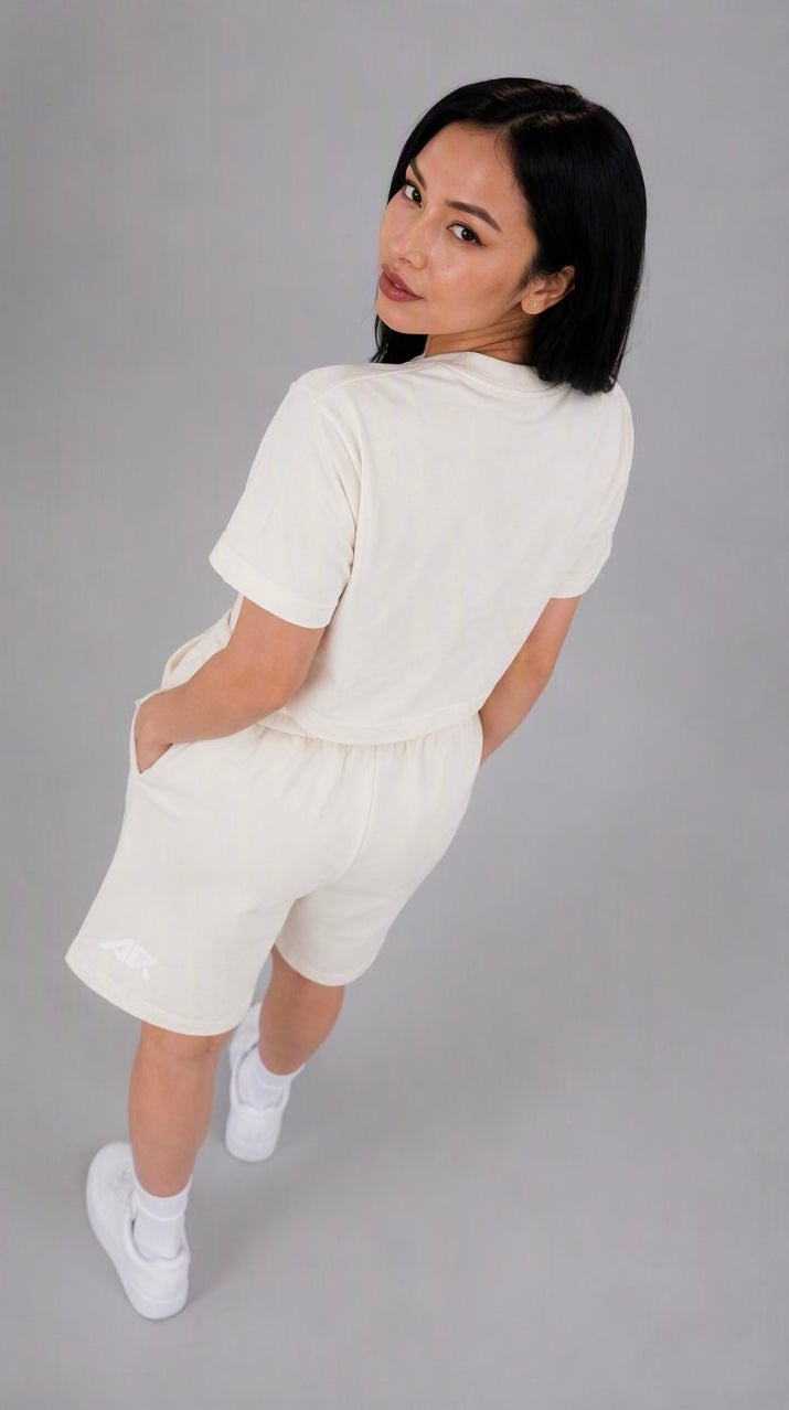 Stargirl Cropped Tee in Cream