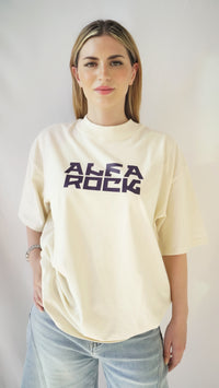 Around The World Oversized Tee in Butter