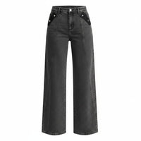 Black Straight Leg Jeans