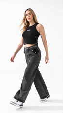 Black Straight Leg Jeans