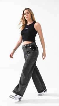 Black Straight Leg Jeans