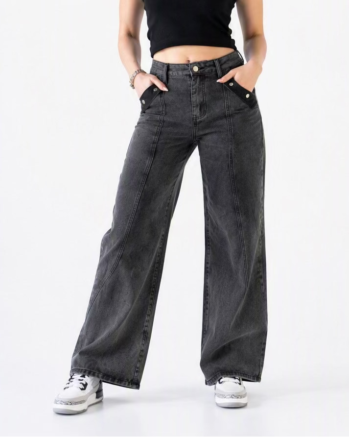 Black Straight Leg Jeans
