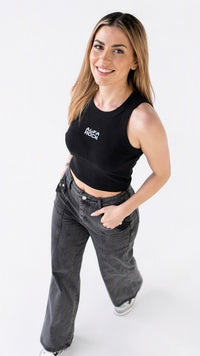 Black Straight Leg Jeans
