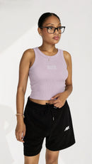 Ribbed Classic Crop Tank Top in Orchid
