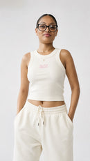 Ribbed Classic Tank Top in Cream