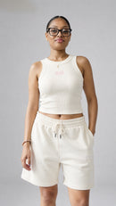 Ribbed Classic Tank Top in Cream