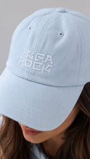 Embroidered Ice Blue Baseball Cap