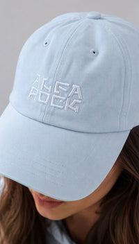 Embroidered Ice Blue Baseball Cap