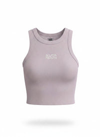 Ribbed Classic Crop Tank Top in Orchid