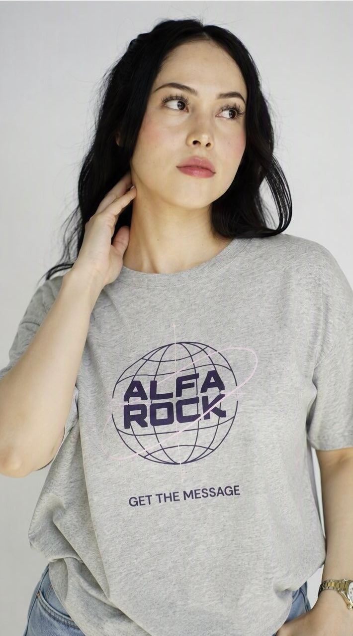 Get The Message Tee in Grey