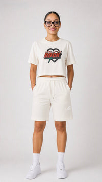 Heartstopper Crop Tee in Cream