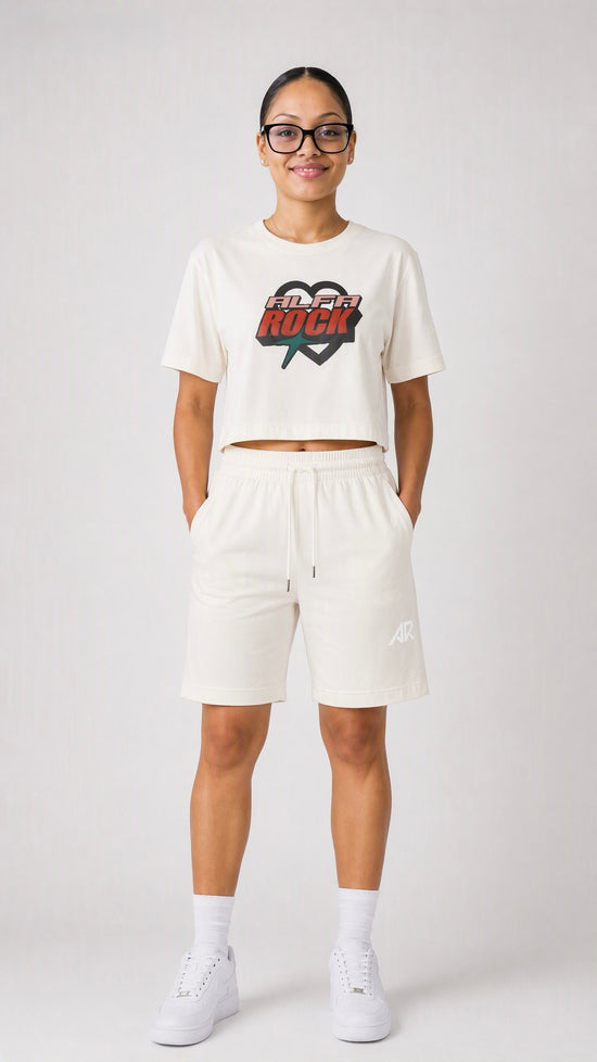 Heartstopper Crop Tee in Cream