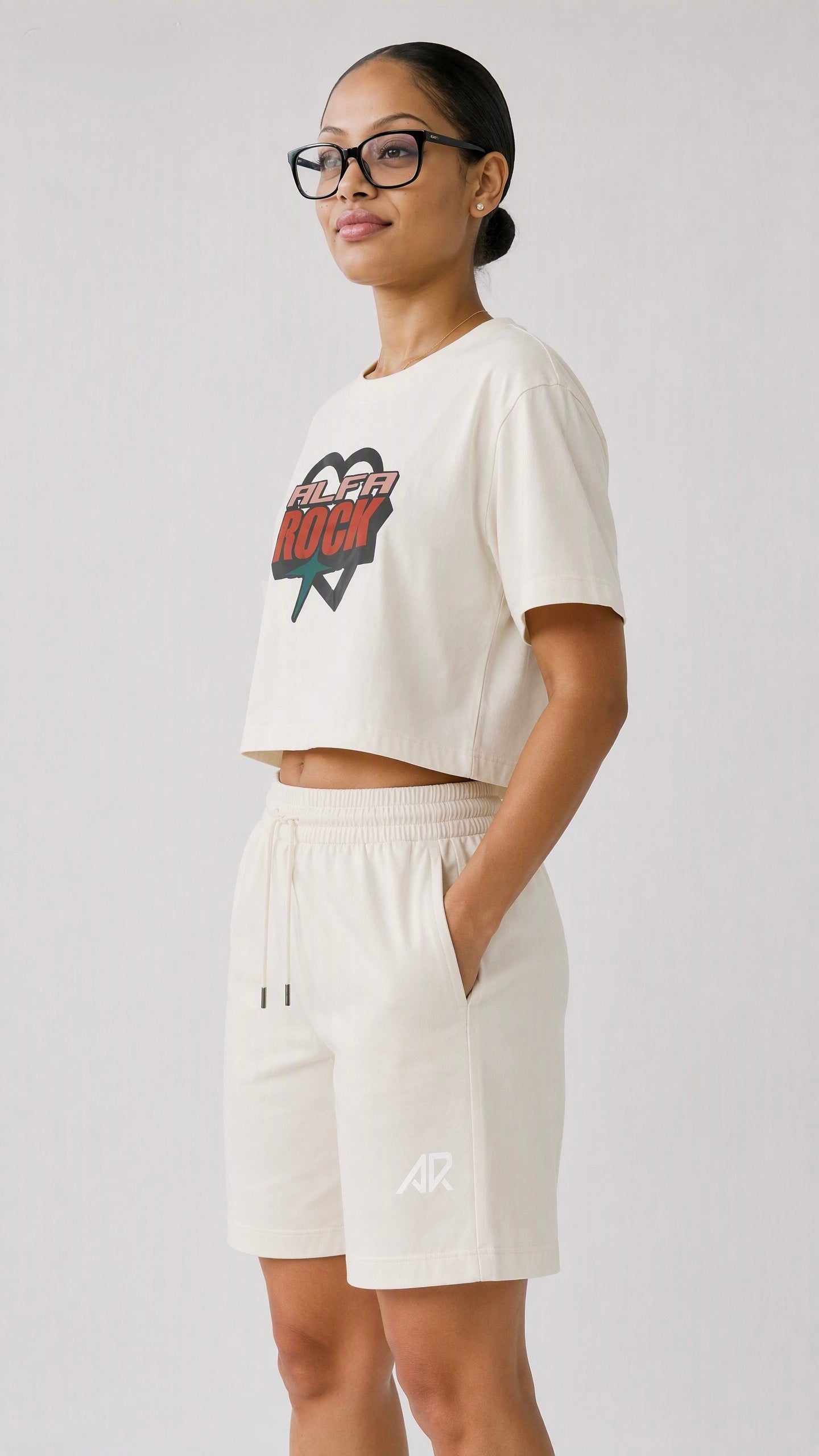 Heartstopper Crop Tee in Cream