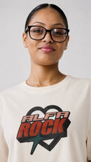 Heartstopper Crop Tee in Cream