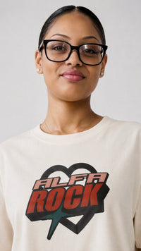 Heartstopper Crop Tee in Cream