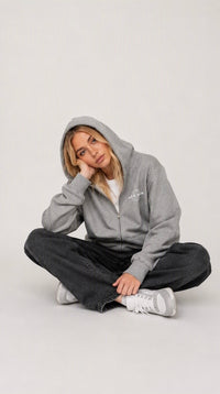 Stargazer Zip-Up Hoodie in Grey