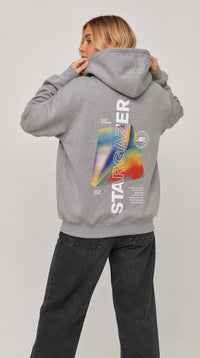 Stargazer Zip-Up Hoodie in Grey