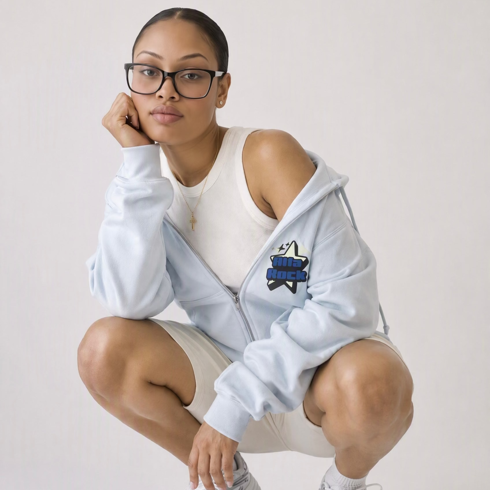 Stargirl Hoodie in Ice Blue