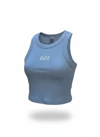 Ribbed Classic Crop Tank Top in Powder