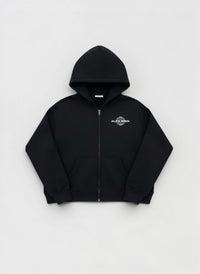 Stargazer Zip-Up Hoodie in Black