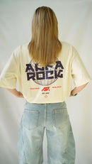 Around The World Oversized Tee in Butter