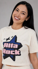 Stargirl Cropped Tee in Cream
