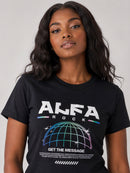 Get The Message Tee in Black