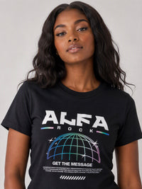 Get The Message Tee in Black