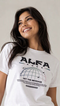 Get The Message Tee in White