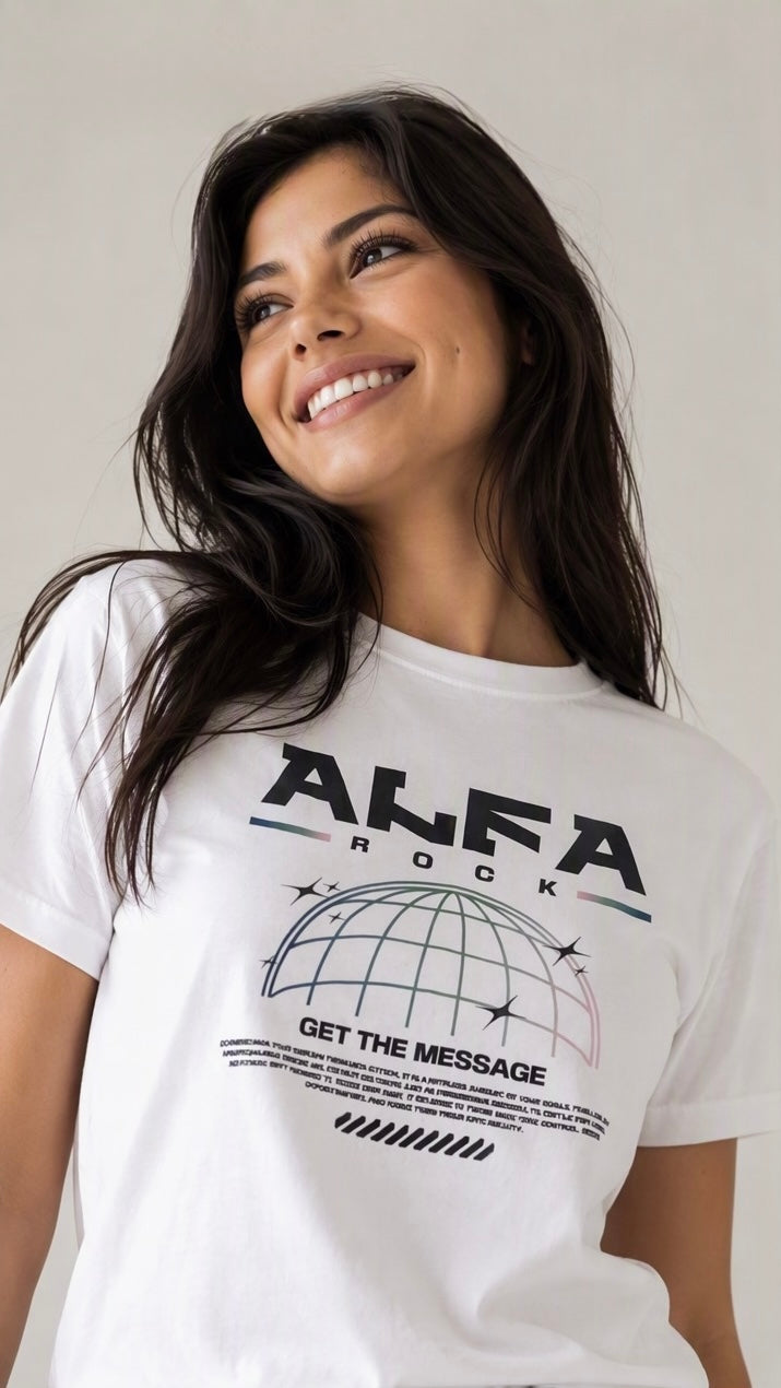 Get The Message Tee in White