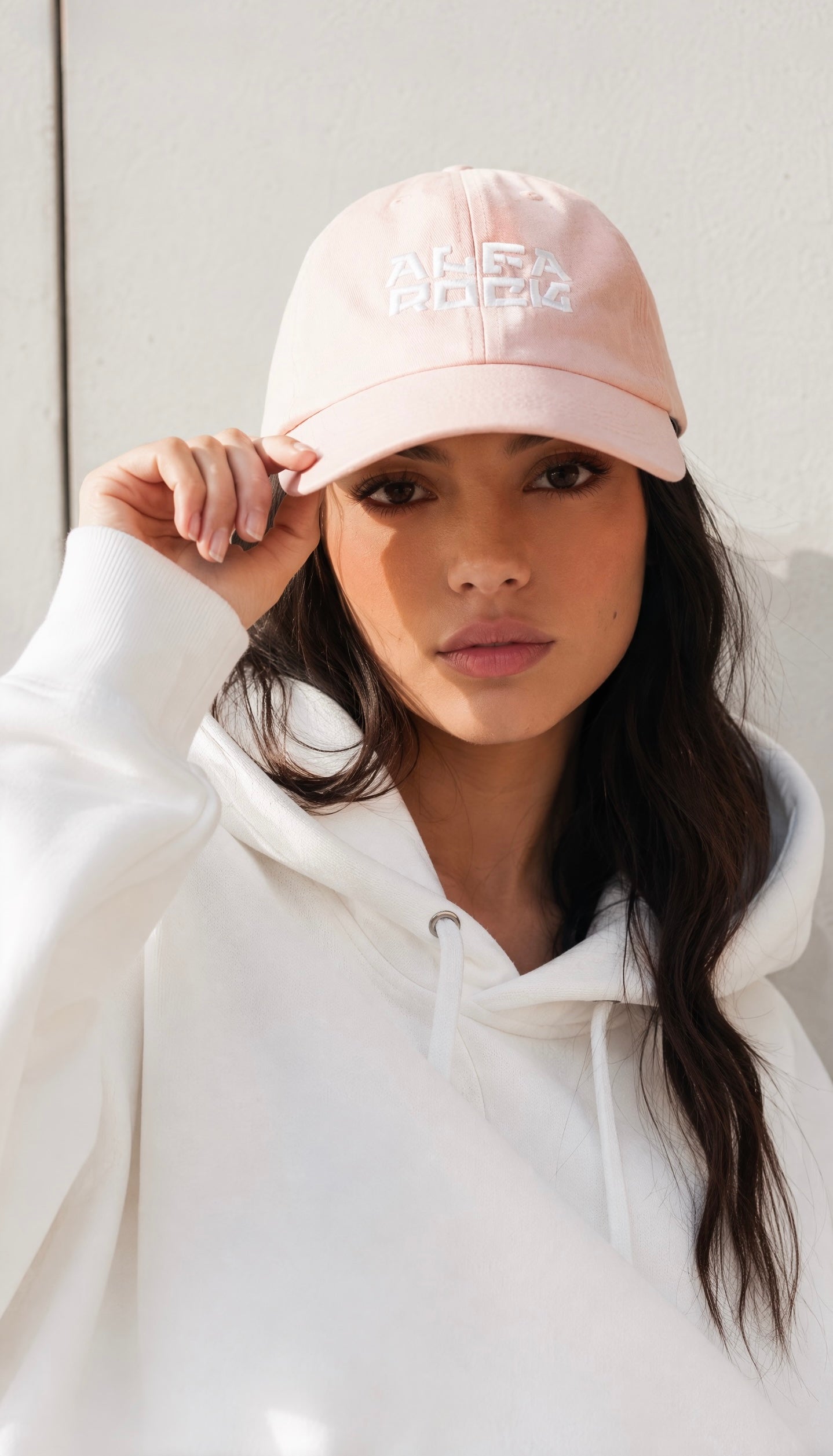 Embroidered Pink Baseball Cap