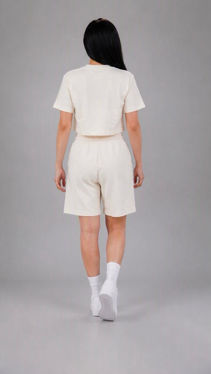 Stargirl Cropped Tee in Cream