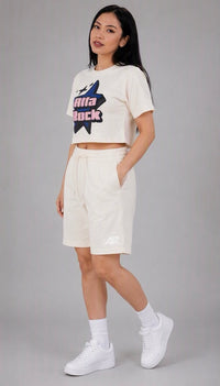 Stargirl Cropped Tee in Cream